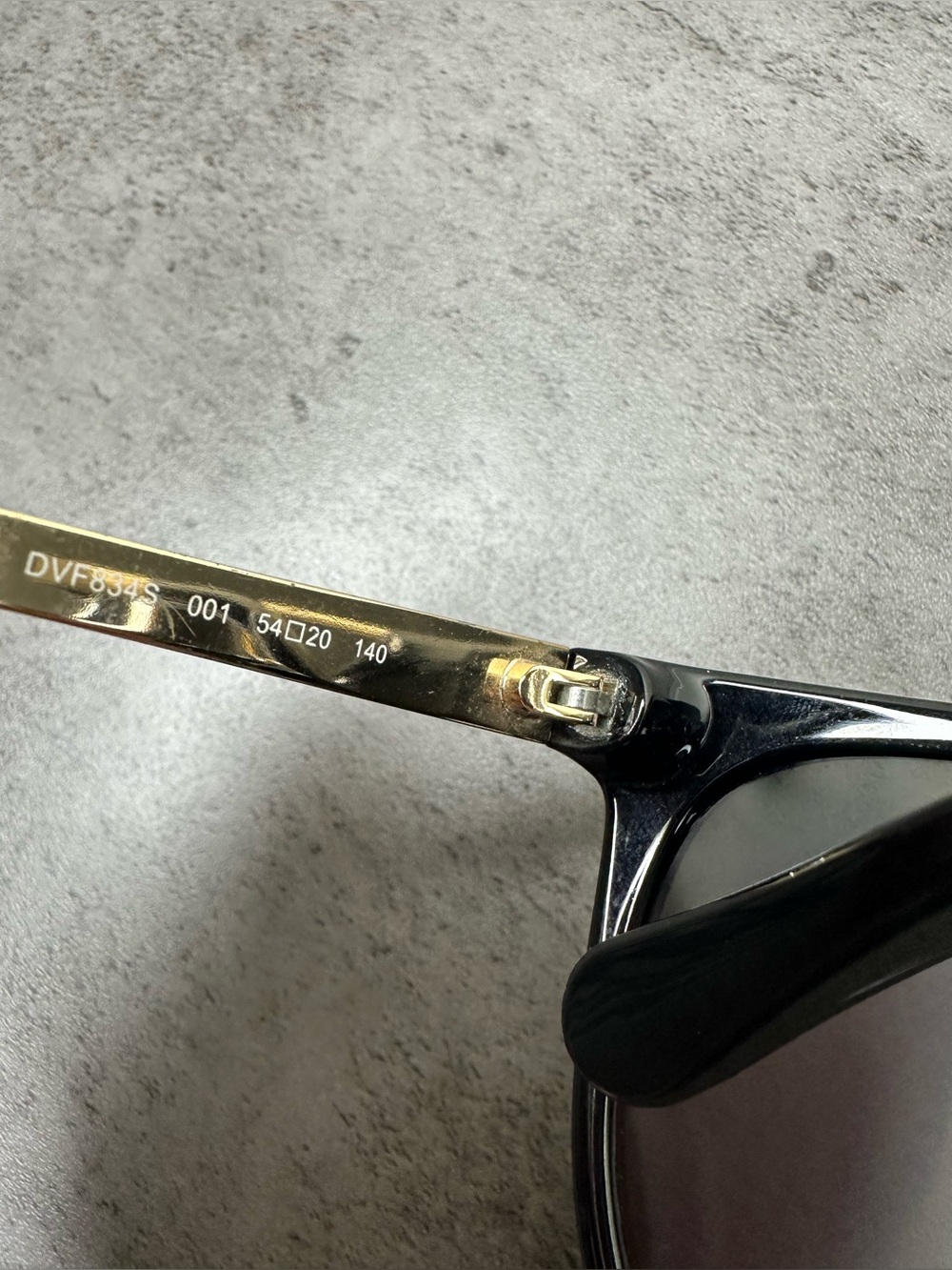Diane von Furstenberg DVF854S Johana Black & Gold Sunglasses - Picture 6 of 6